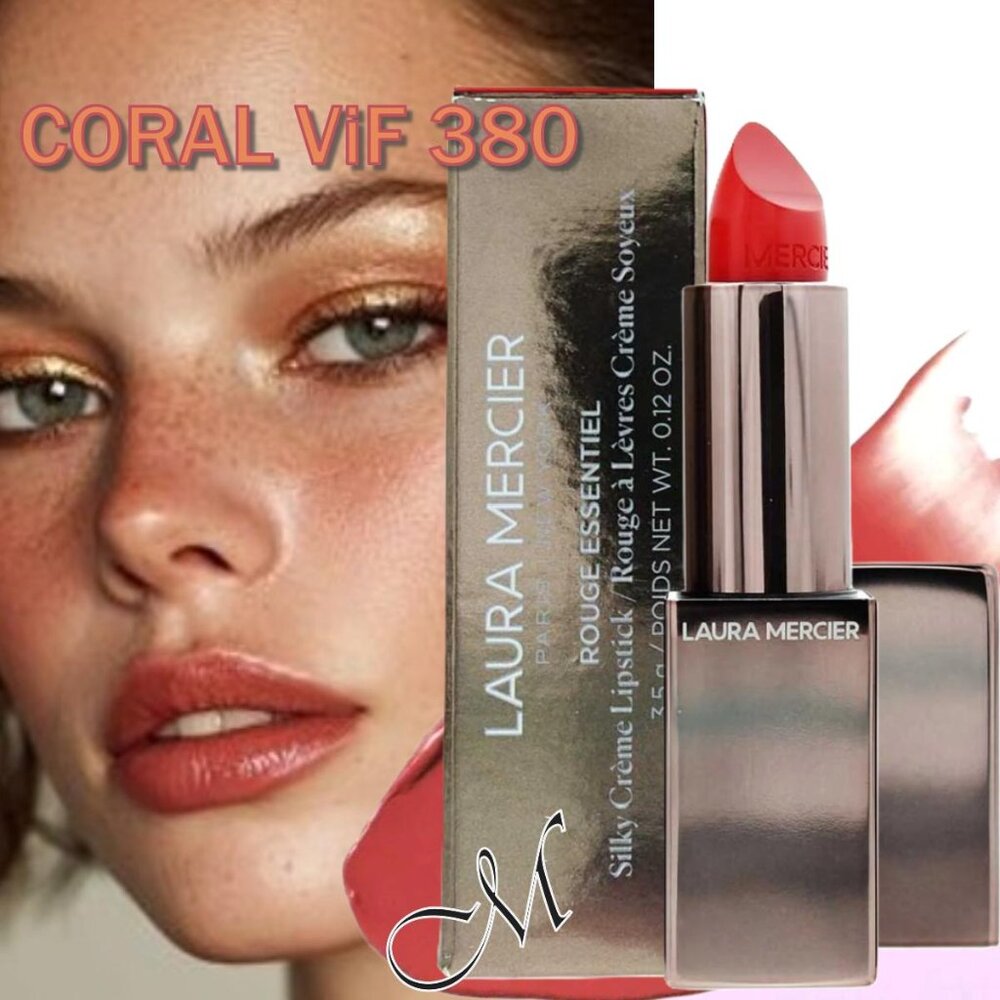 Laura Mercier Rouge Essentiel Silky Crème Lipstick* ~ CORAL ViF 380 3.5g NIB